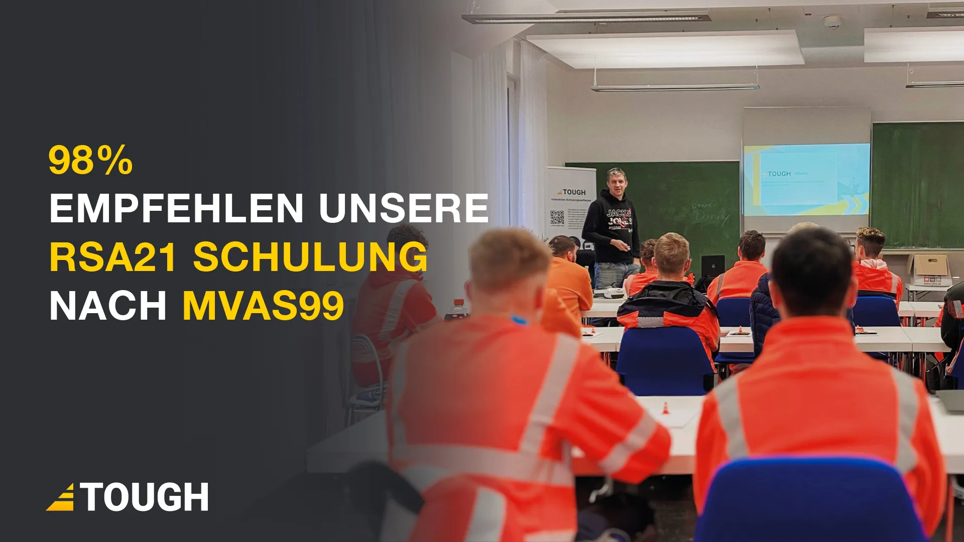Teilnehmer einer RSA 21 Schulung nach MVAS 99 während einer Präsenzschulung mit TOUGH