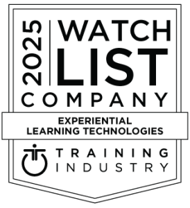 Auszeichnung „2025 Watch List Company“ der Training Industry für innovative Lerntechnologien im Bereich Corporate Training.