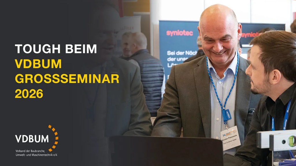 TOUGH Training präsentiert digitale Schulungslösungen beim VDBUM Großseminar 2026 im Gespräch mit Branchenvertretern